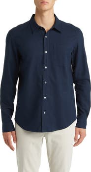 FRAME Brushed Cotton Blend Button-Up Shirt
