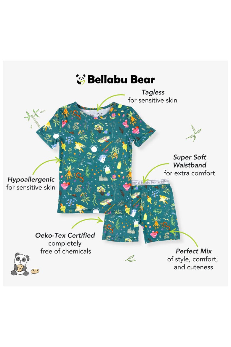 Mandrakes Potions & Herbs Kids 2-Piece Short Sleeve & Shorts Pajama Set, Alternate, color, Mandrakes Potions & Herbs