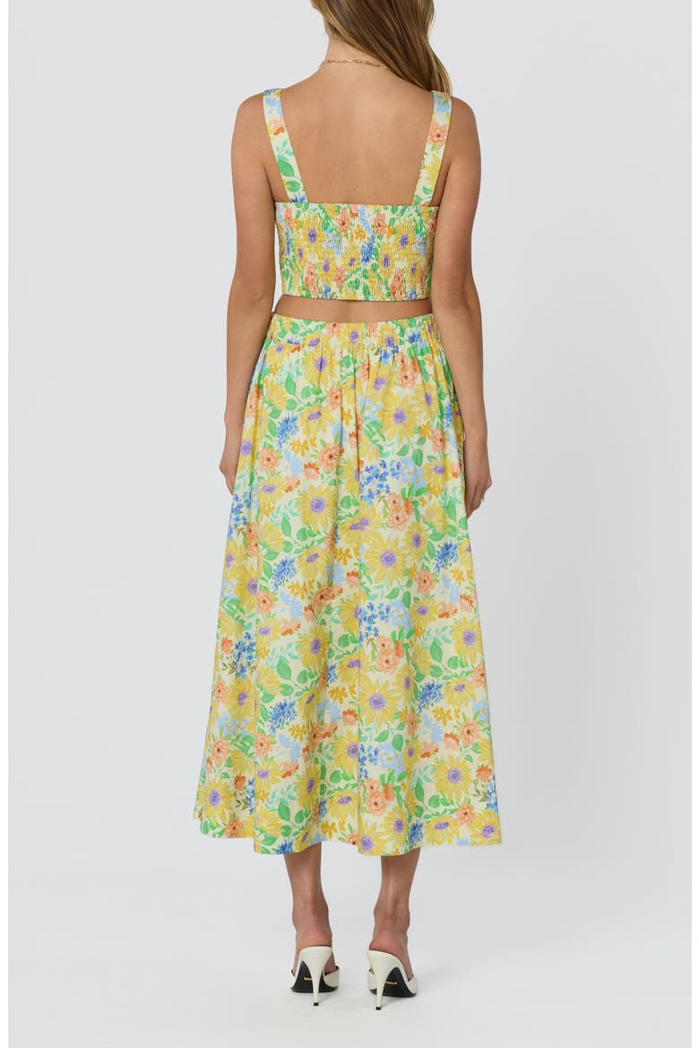Jolie Floral Crop Top, Alternate, color, YELLOW MULTI FLORAL