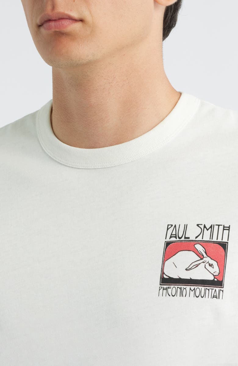 PS Paul Smith Casual Fit Phoenix Mountain Organic Cotton Graphic T-Shirt, Alternate, color, Off White