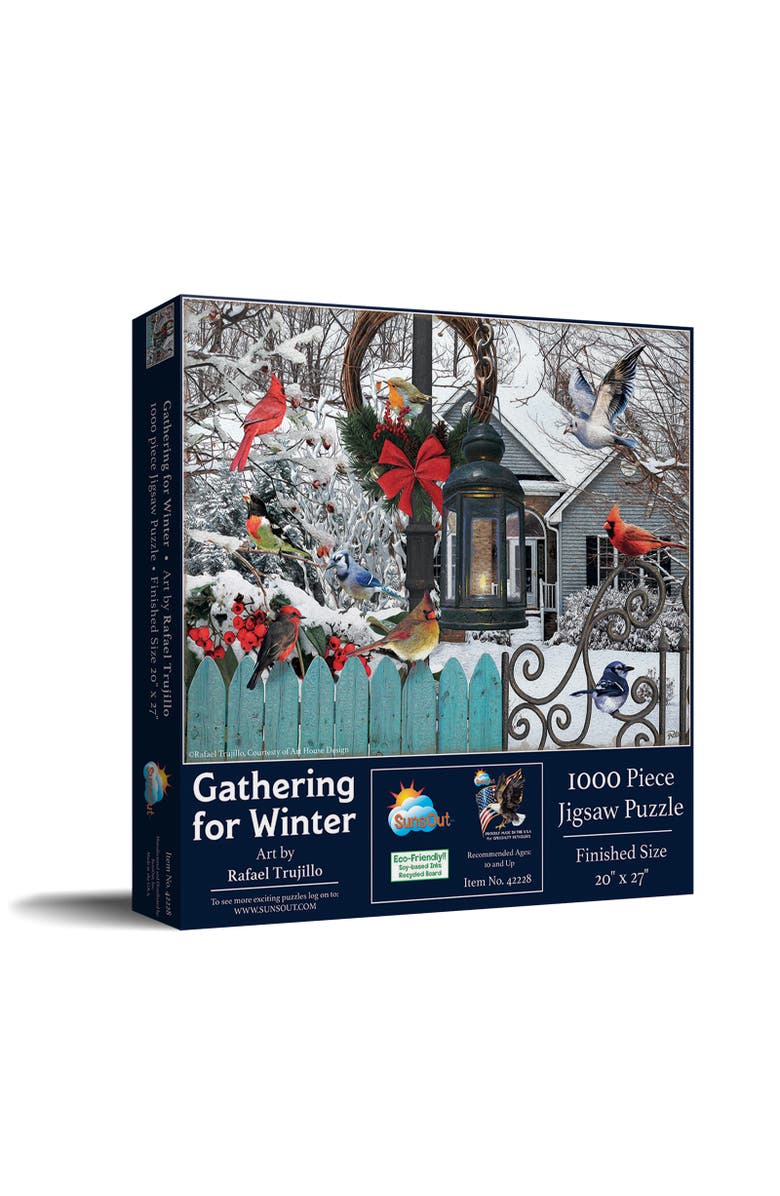 Sunsout Gathering for Winter 1000 piece Jigsaw Puzzle for Adults, Main, color, Multicolor