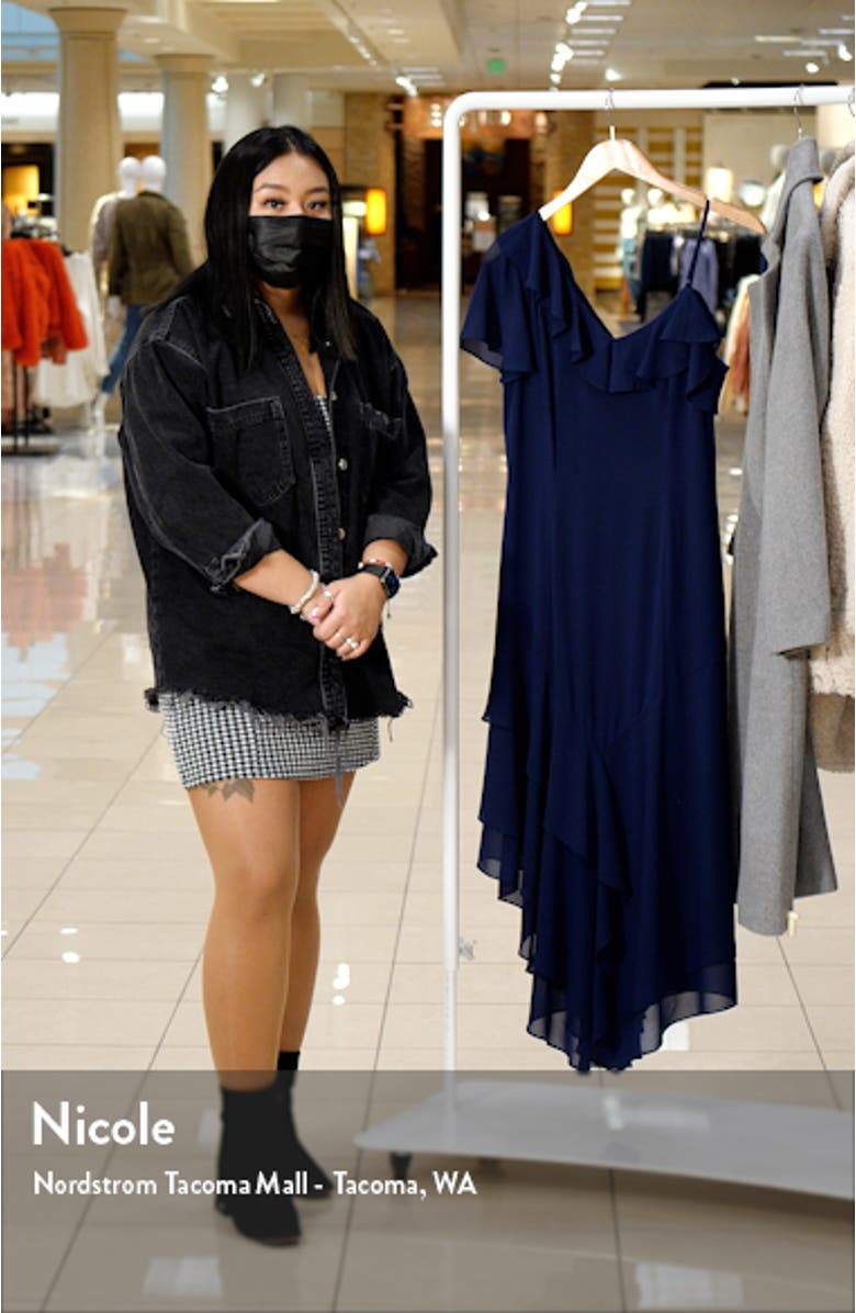 Chiffon One-Shouder Dress, sales video thumbnail