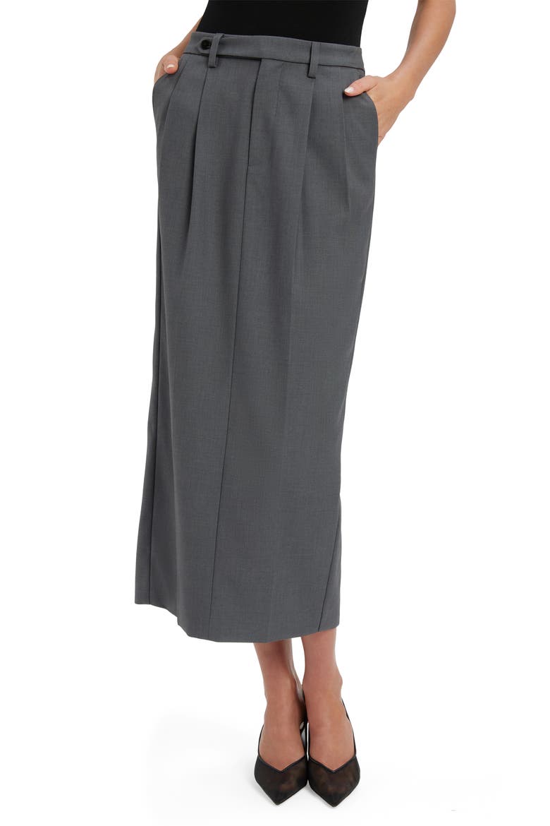Amiah Midi Skirt, Main, color, DARK GREY