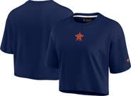 FANATICS Women's Fanatics Navy Houston Astros Elements Super Soft Boxy Cropped T-Shirt