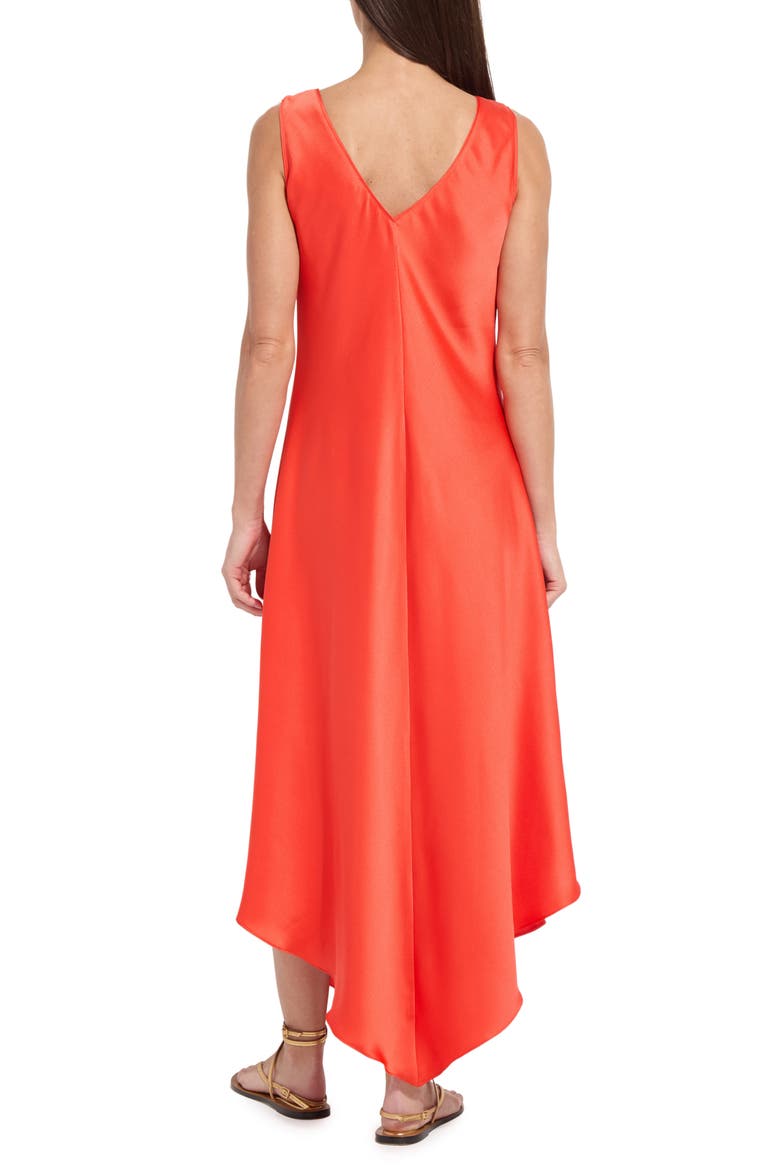 Sakura Satin Handkerchief Maxi Dress, Alternate, color, RED KISS