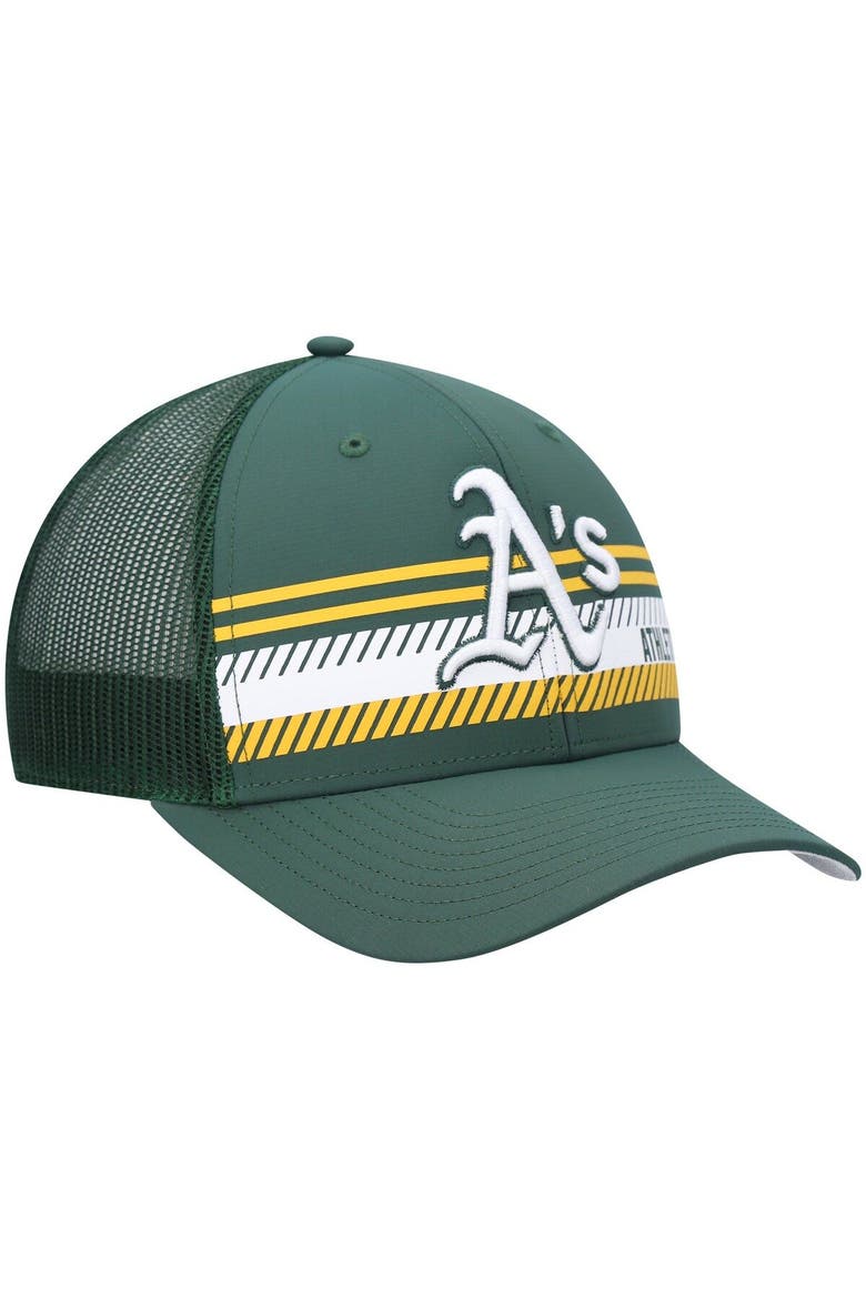 Men's '47 Green Oakland Athletics Cumberland Trucker Snapback Hat, Alternate, color, Green