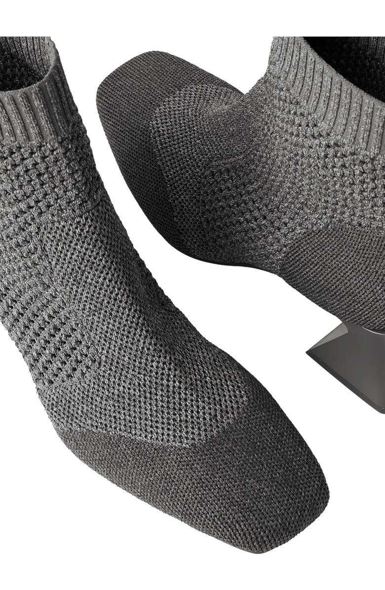 VIVAIA Square-Toe Perforated Heeled Boots, Alternate, color, Lava Grey