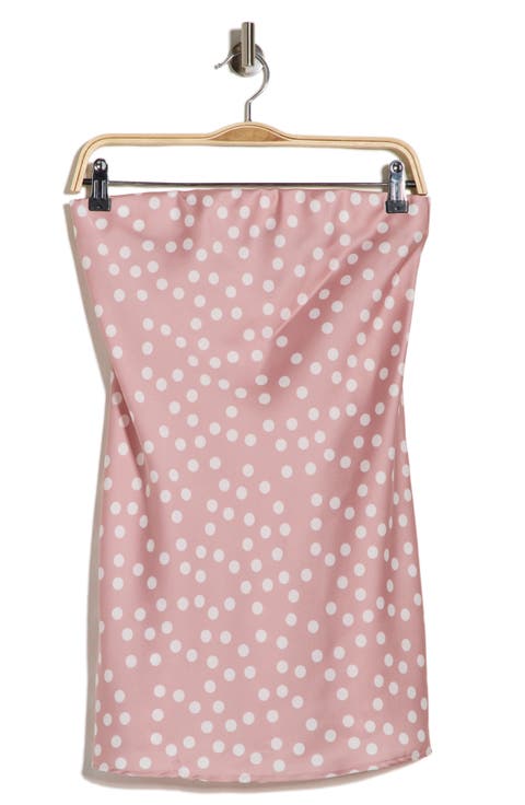 Polka Dot Strapless Tunic Top