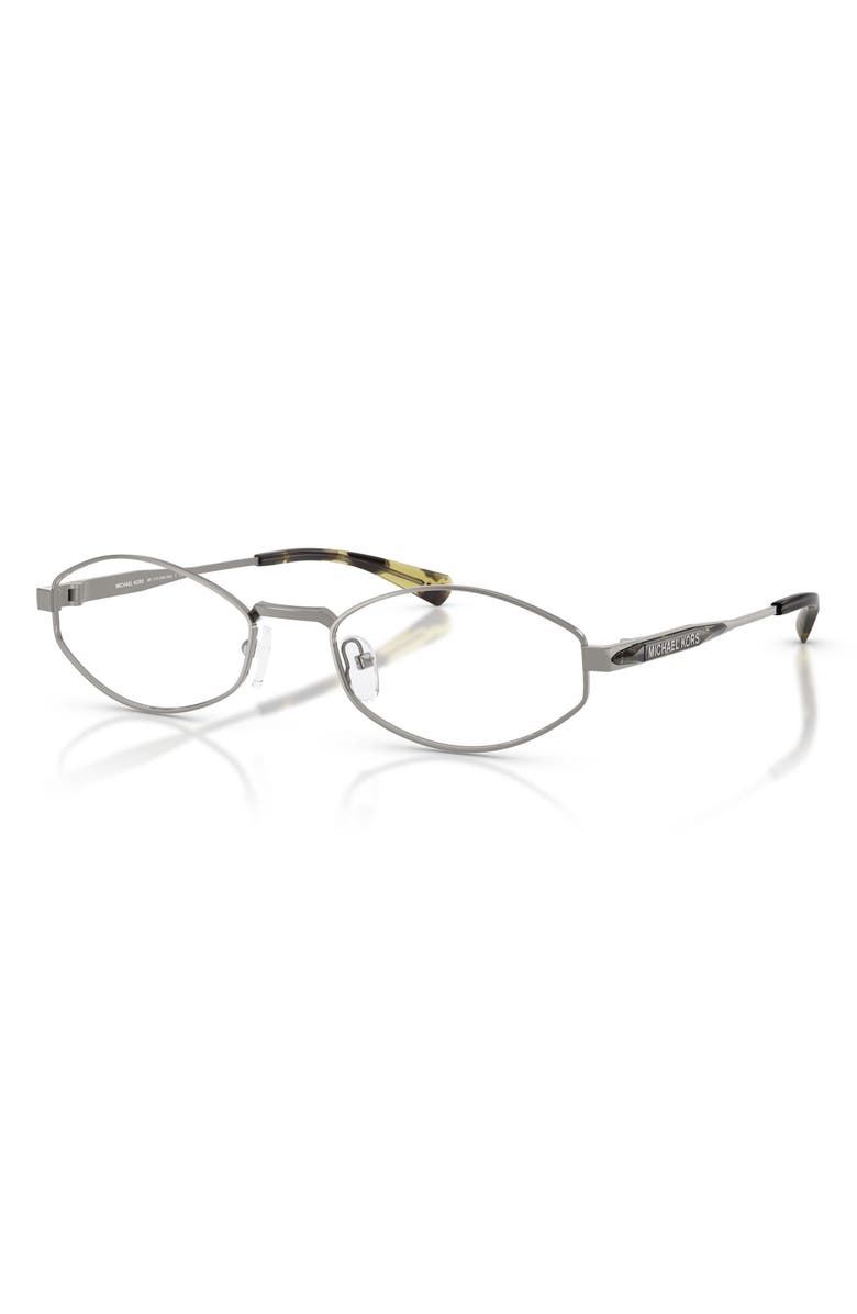 Michael Kors Palo Alto 56mm Oval Sunglasses, Alternate, color, Shiny Gunmetal / Olive