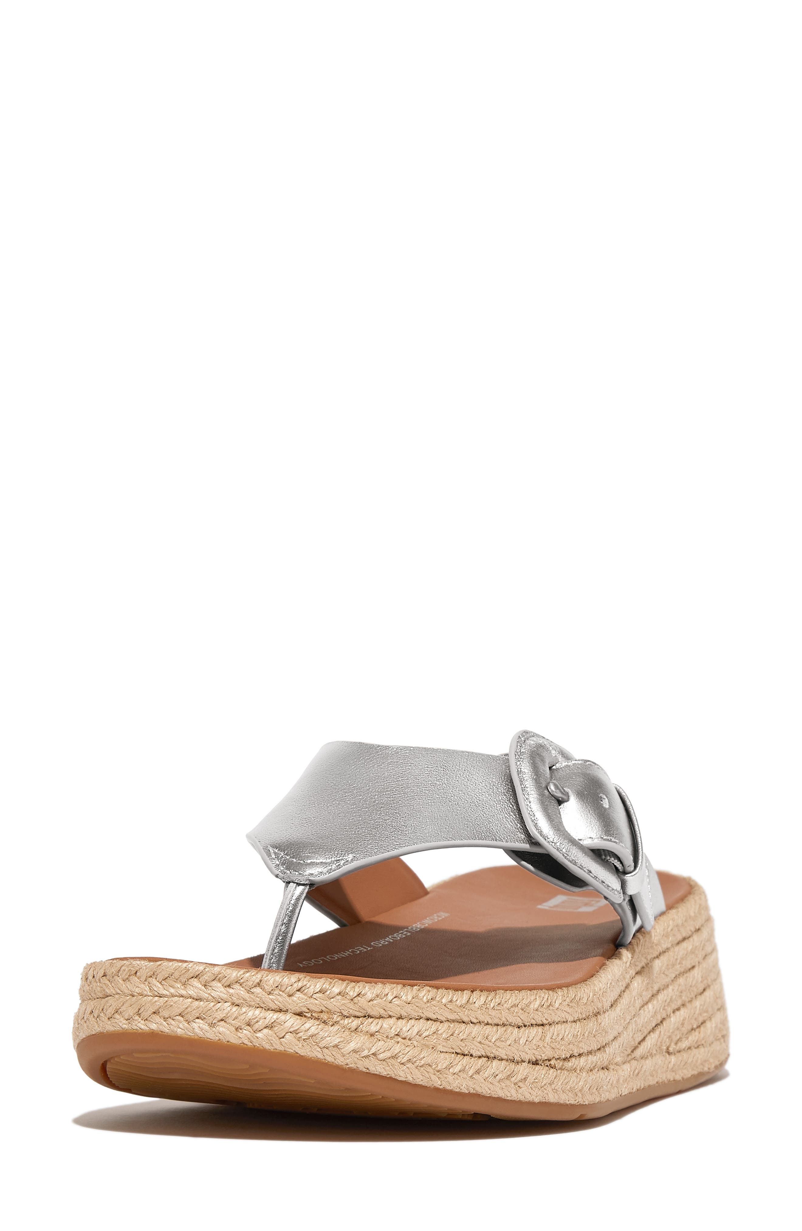 FitFlop F-Mode Espadarille Platform Wedge Flip Flop, Alternate, color, 