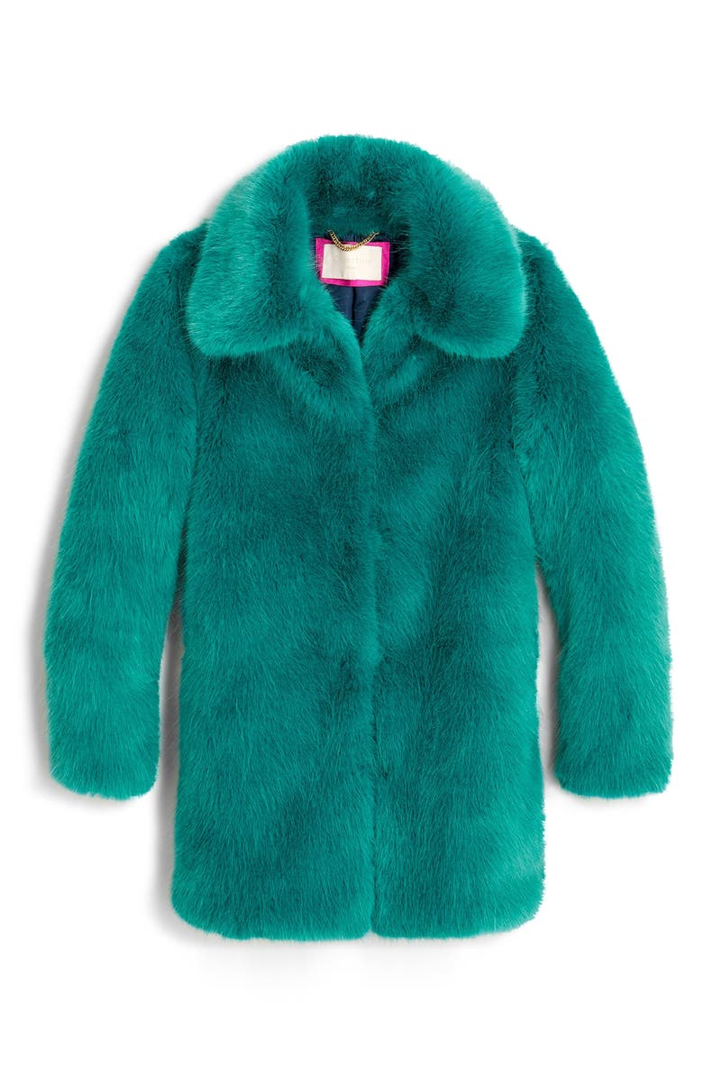 J.Crew Collection Faux Fur Coat, Alternate, color,