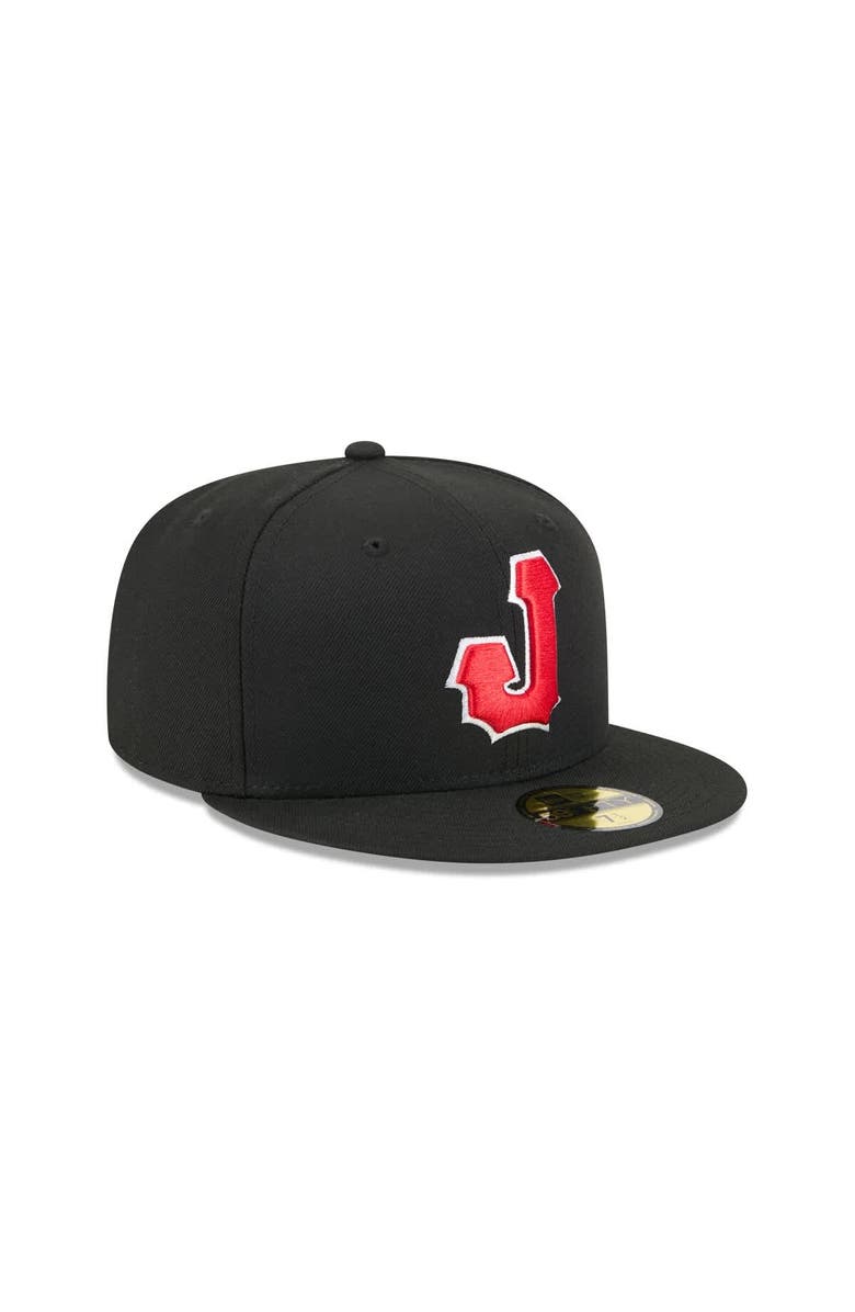 New Era Men's New Era  Black Jacksonville Jumbo Shrimp Theme Nights 59FIFTY Fitted Hat, Alternate, color, 