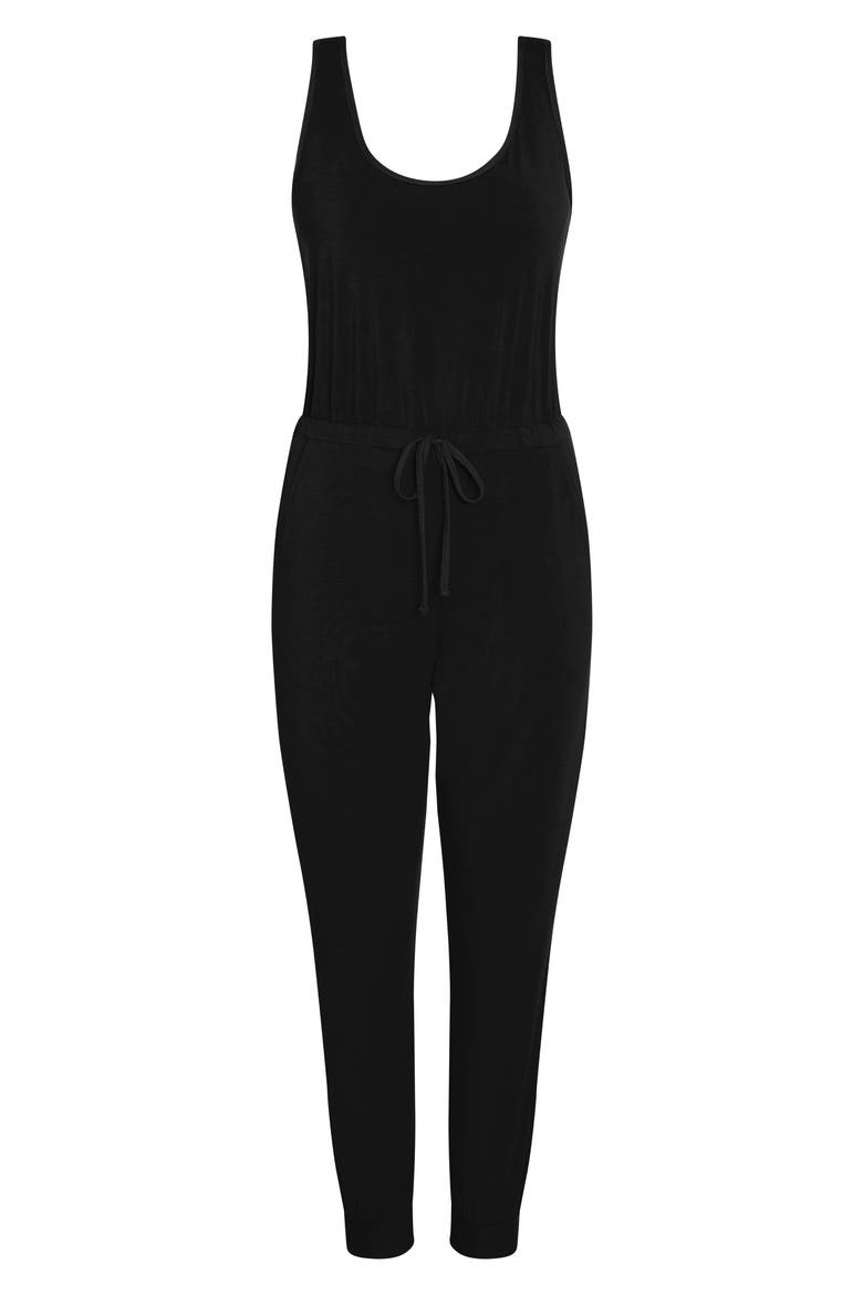 Butter Tank Jumpsuit, Alternate, color, BLACK