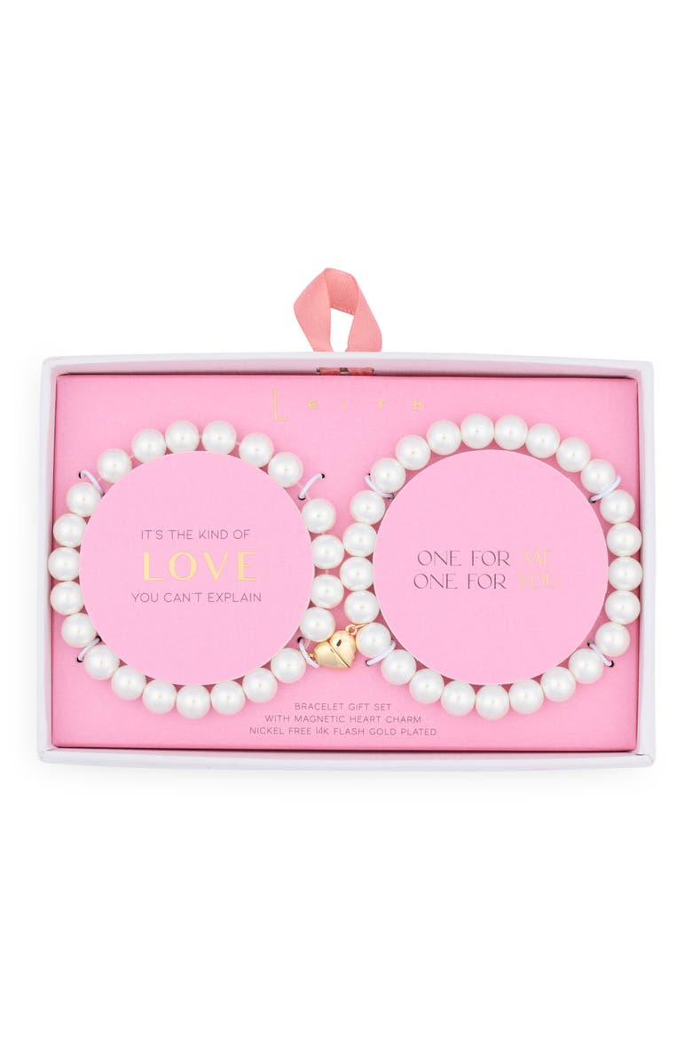 You & Me Bracelets, Main, color, WHITE- GOLD