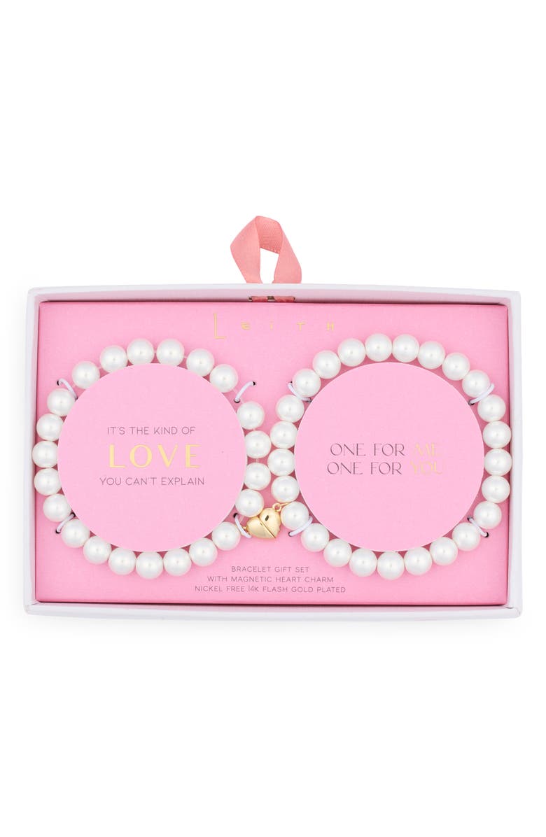 Leith You & Me Bracelets, Main, color, White- Gold