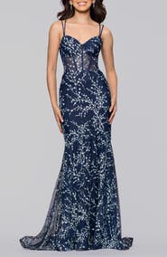 Blondie Nites Caviar Glitter Body-Con Gown