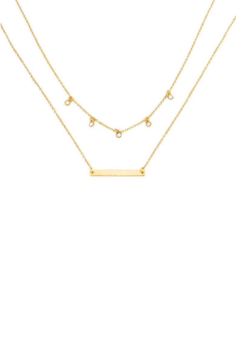 Fosterie Layered Gem Necklace, Main, color, Gold