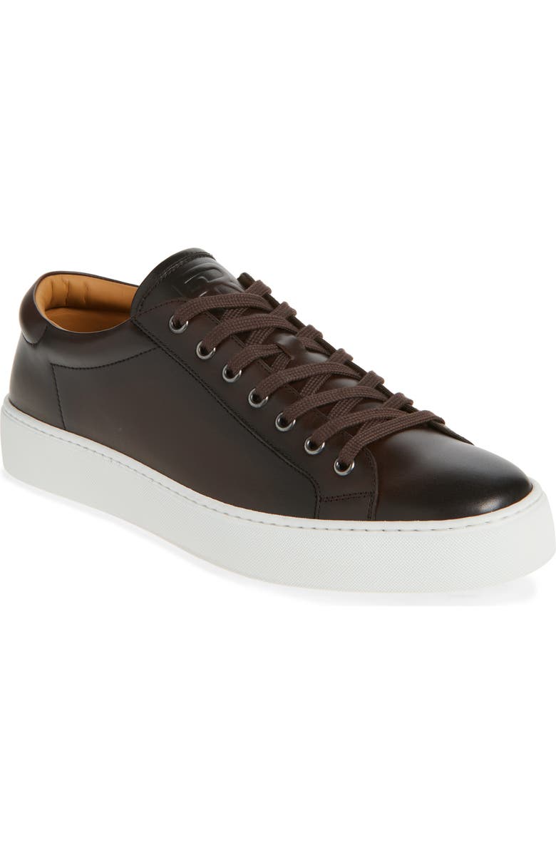 Ralph Lauren Purple Label Severn Low Top Sneaker, Main, color, Eng Brown