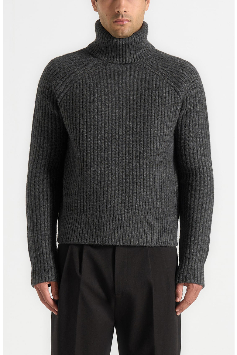 Rudy Roll Neck Chunky Knit Jumper, Alternate, color, Grey