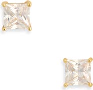NORDSTROM RACK Princess Cut Cubic Zirconia Stud Earrings