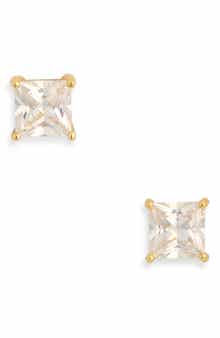 NORDSTROM RACK Princess Cut Cubic Zirconia Stud Earrings