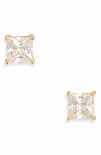 NORDSTROM RACK Princess Cut Cubic Zirconia Stud Earrings