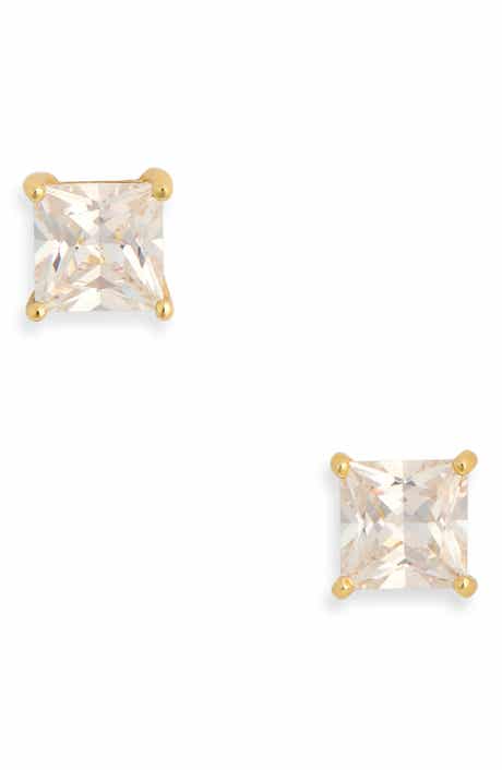 NORDSTROM RACK Princess Cut Cubic Zirconia Stud Earrings