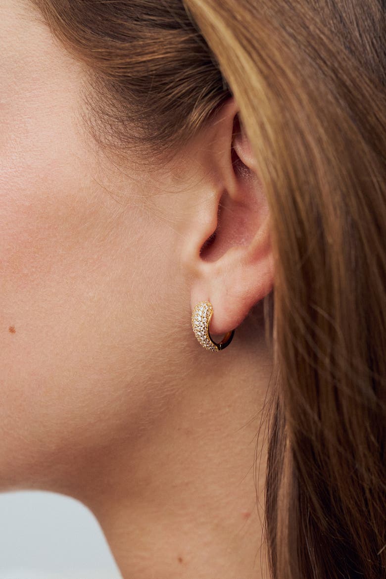 Earrings Goccia Circolo, Alternate, color, 18K Gold Plated
