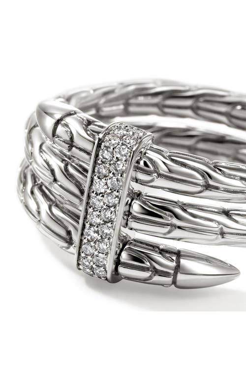 John Hardy Sterling Silver Spear Diamond Coil Ring In Neutral