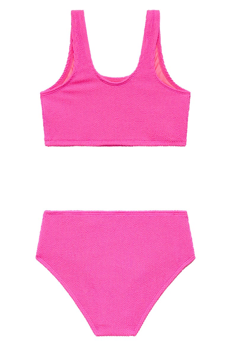 Kids' Textured Two-Piece Swimsuit, Alternate, color, SHY PINK