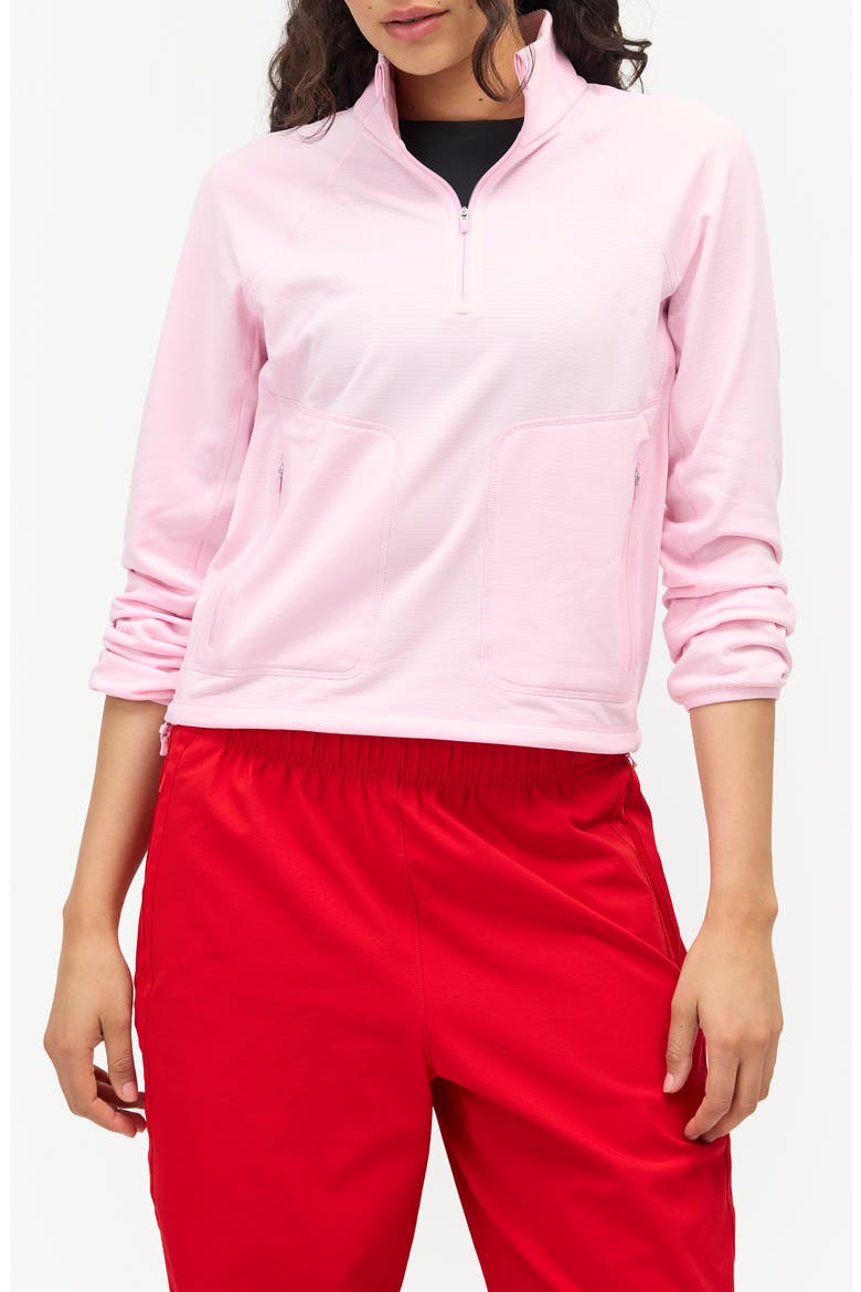 Rebecca Half-Zip Fleece Pullover, Main, color, BISOU