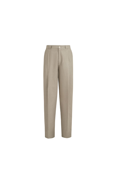 Cotton and linen trousers