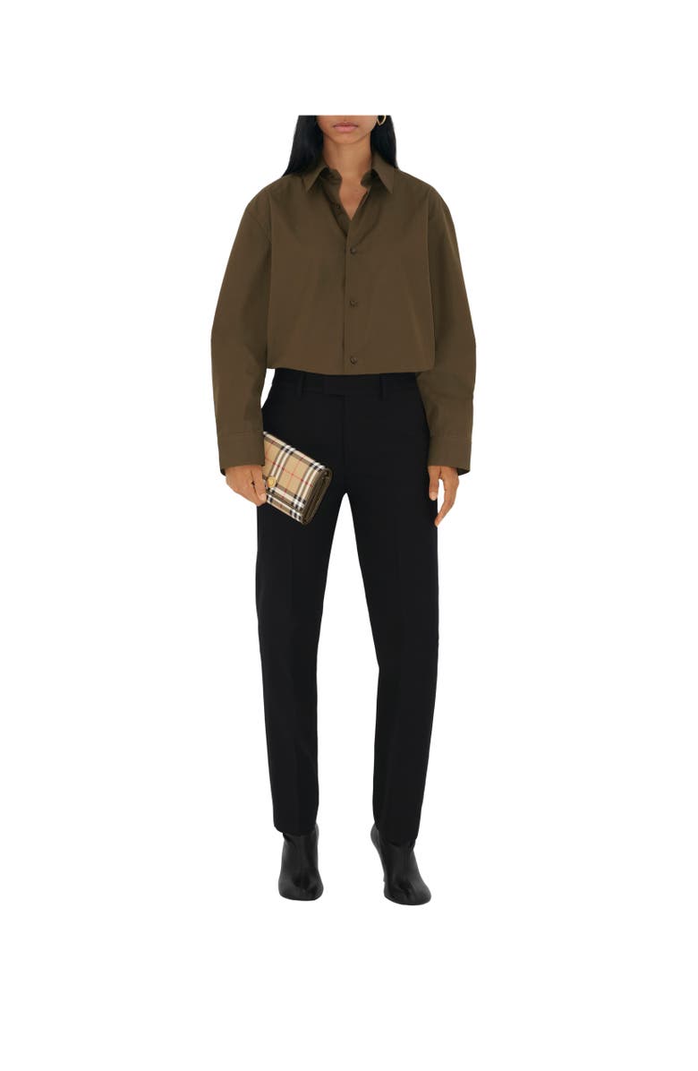 Burberry Check Chain Strap Wallet, Alternate, color,