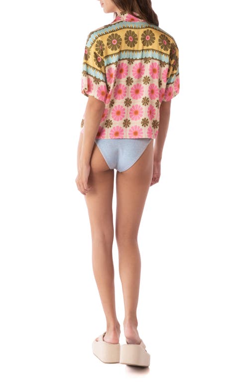 Maaji Octavia Crop Cover-up Shirt In Multi