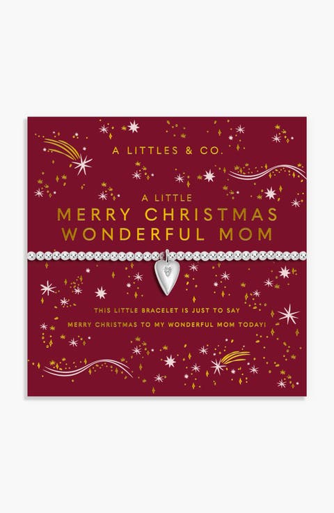 Christmas A Little 'merry Christmas Wonderful Mom' Bracelet