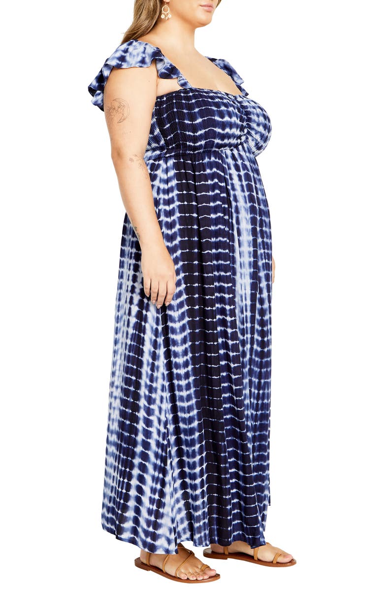 City Chic Tiarne Tie Dye Maxi Dress, Alternate, color, 