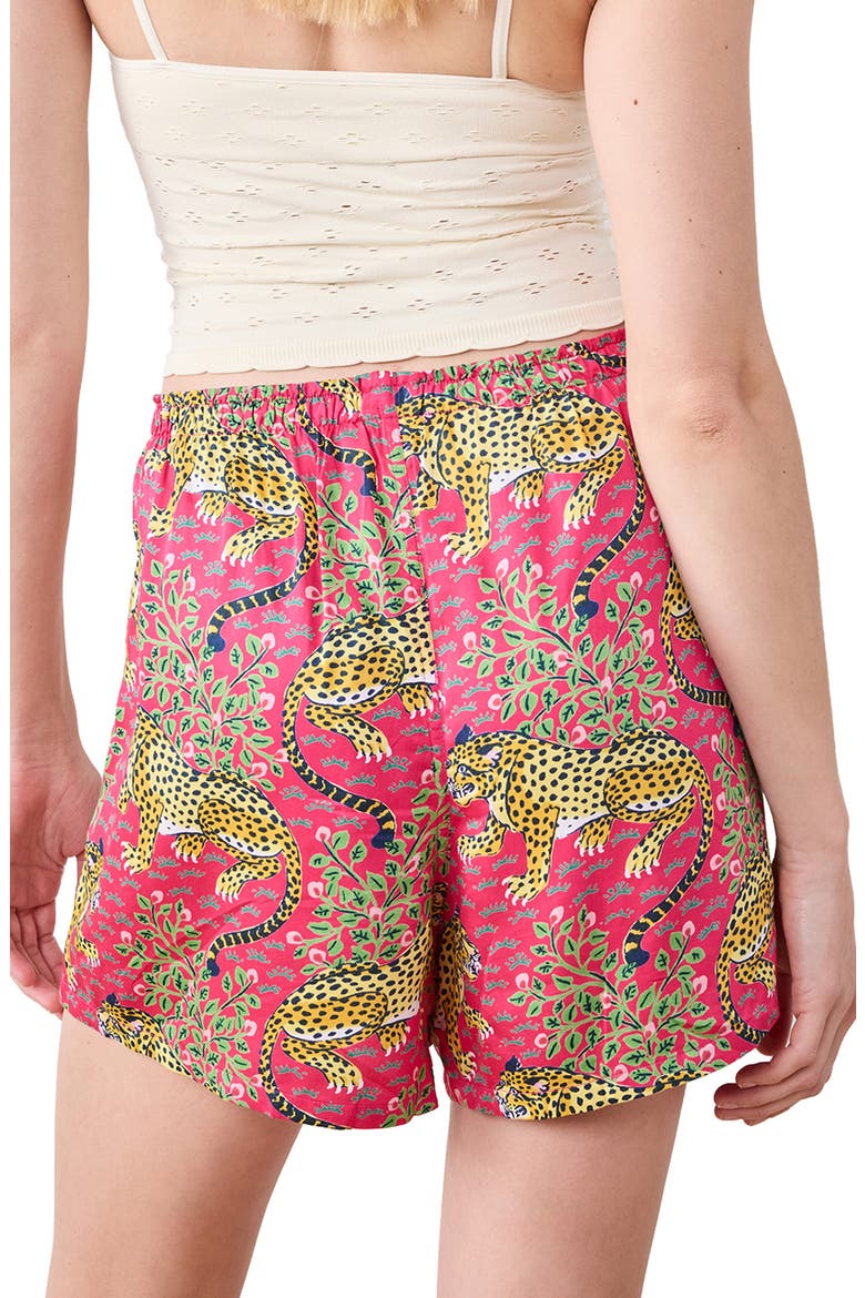Bagheera Satin Boxer Shorts, Alternate, color, HOT PINK