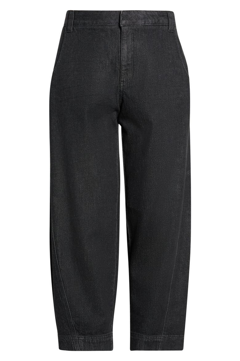Skyrise Relaxed Barrel Leg Trouser Pants, Alternate, color, WASHED BLACK ARTISANAL