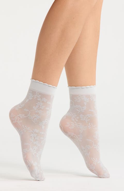 Sheer Lace Ankle Socks