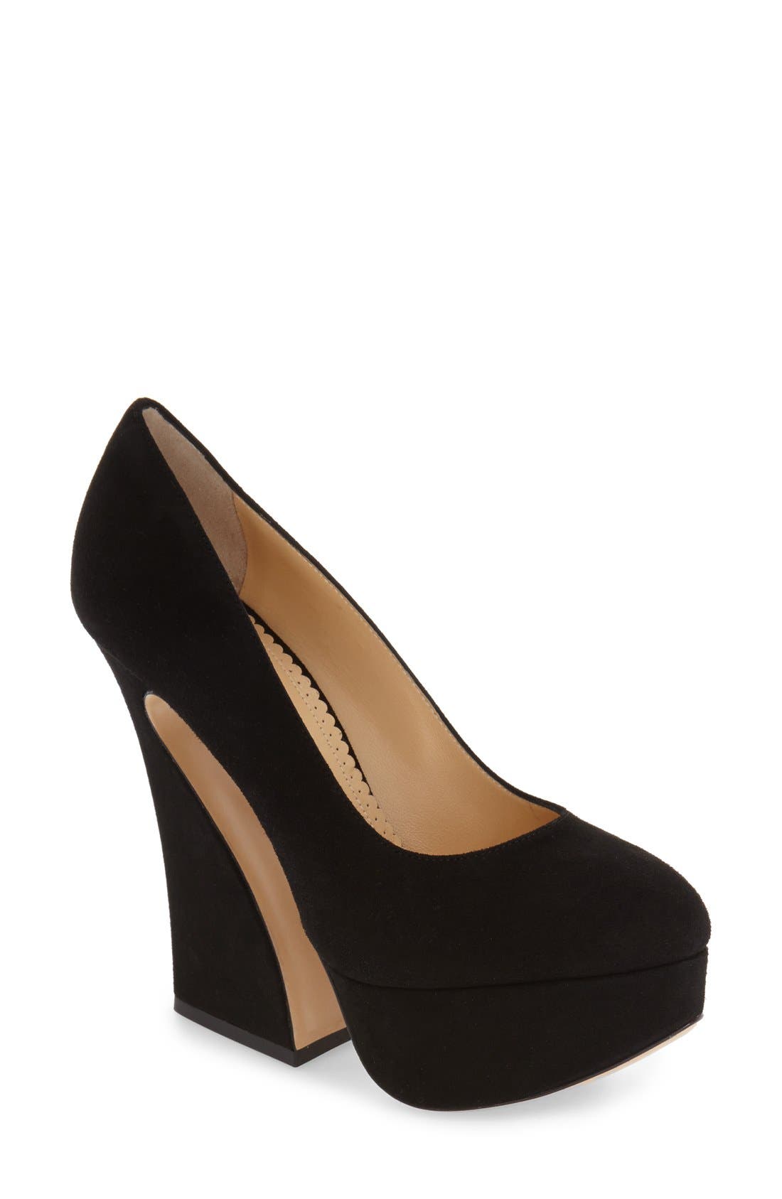 Charlotte Olympia 'Millicent' Platform Pump, Main, color, 