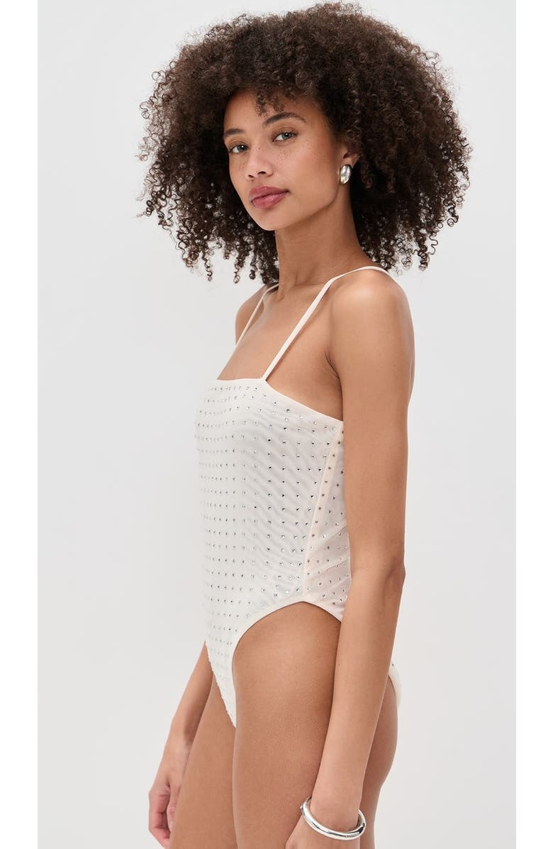 Dur Doux Madison T-Strap Bodysuit, Alternate, color, Cream