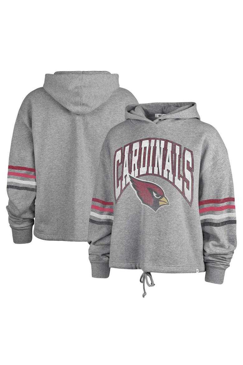Women's '47 Heather Gray Arizona Cardinals Upland Bennett Pullover Hoodie, Main, color, Heather Gray