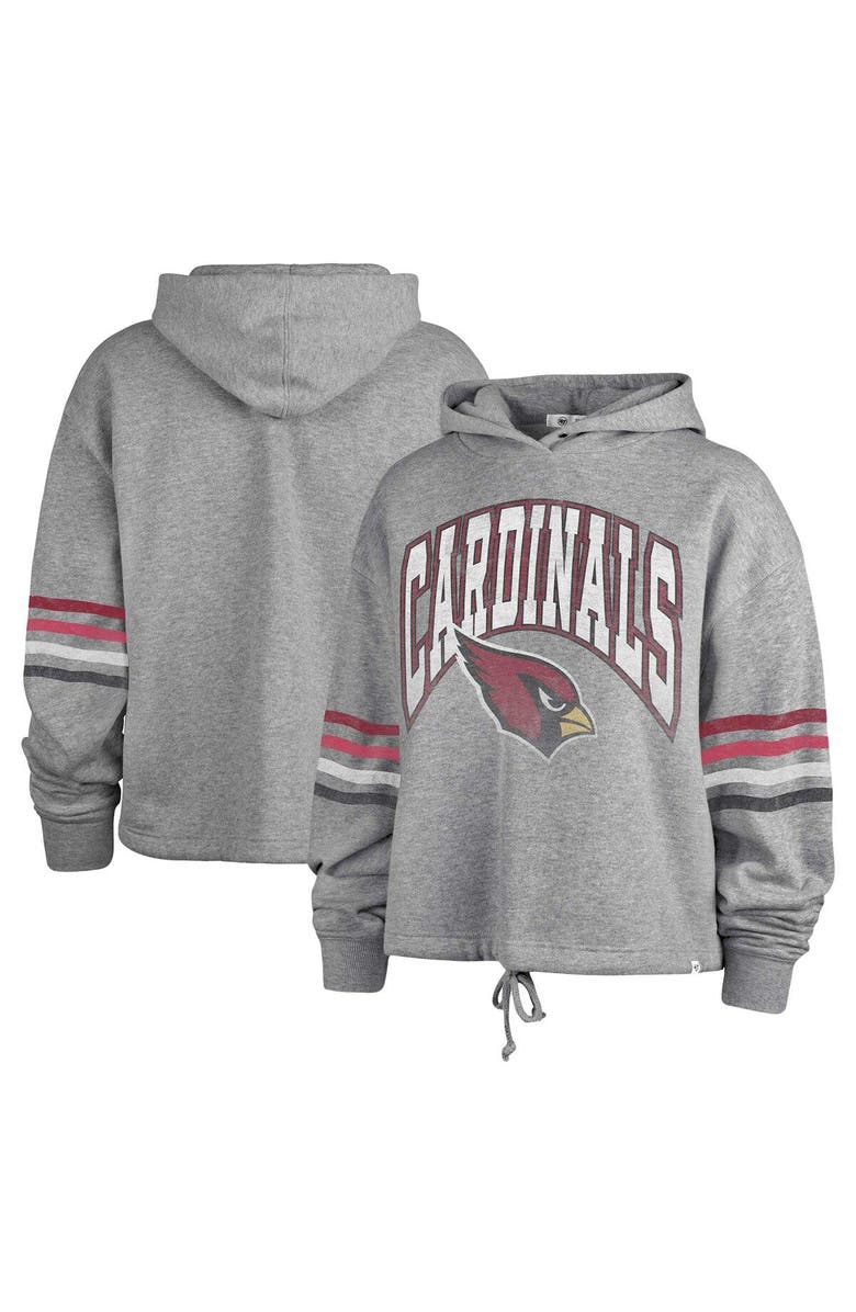 '47 Women's '47 Heather Gray Arizona Cardinals Upland Bennett Pullover Hoodie, Main, color, Heather Gray
