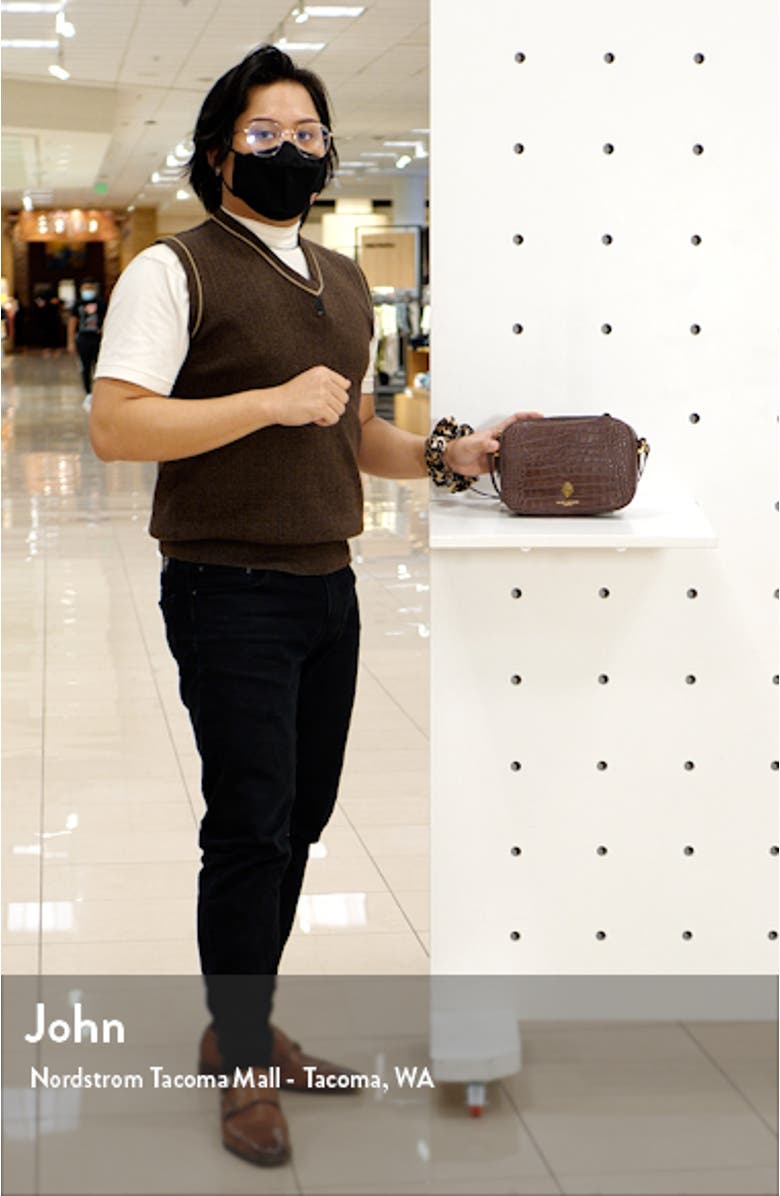 Richmond Croc Embossed Leather Crossbody Bag, sales video thumbnail