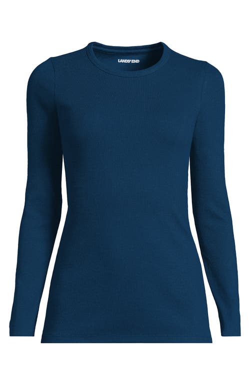 Lands' End Cotton Rib T-shirt In Blue