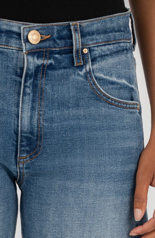 Kut From The Kloth Kit Mid Rise Ankle Baggy Straight Leg Jeans In Blue