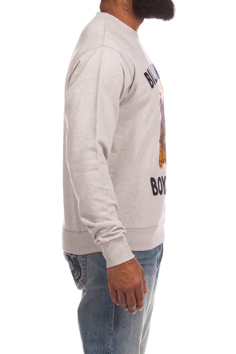 Crest Cotton Fleece Sweatshirt, Alternate, color, HEATHER GREY
