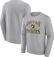 FANATICS Men's Fanatics Branded Heathered Charcoal Green Bay Packers Playability Pullover Sweatshirt
