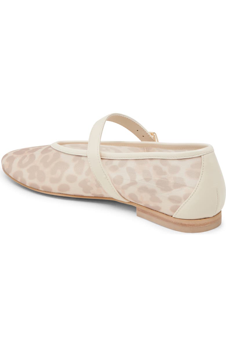 Dolce Vita Roslyn Mary Jane Flat, Alternate, color, White Leopard Mesh