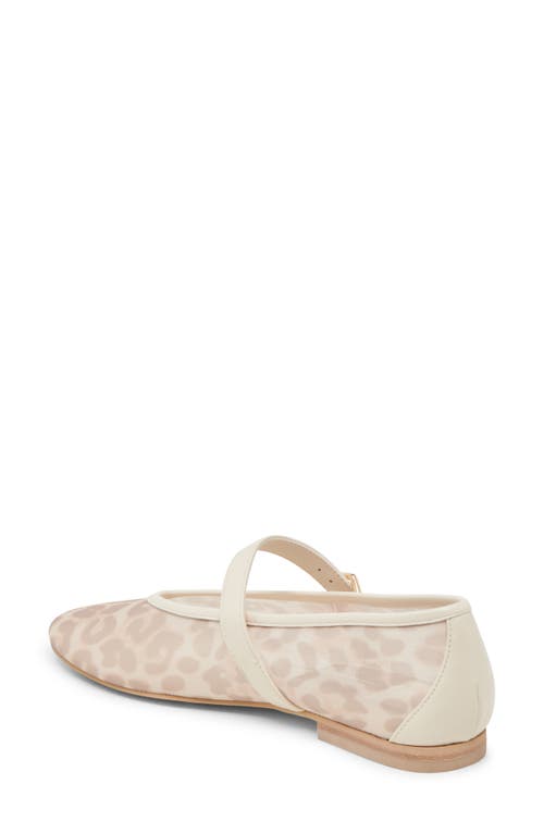 Dolce Vita Women's Roslyn Mesh Mary Jane Flats In White Leopard
